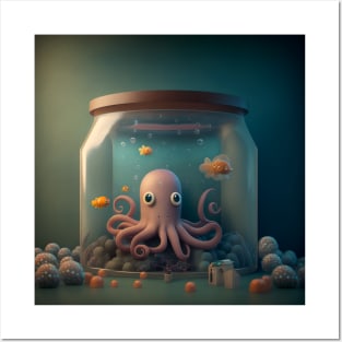 Baby Octopus Posters and Art